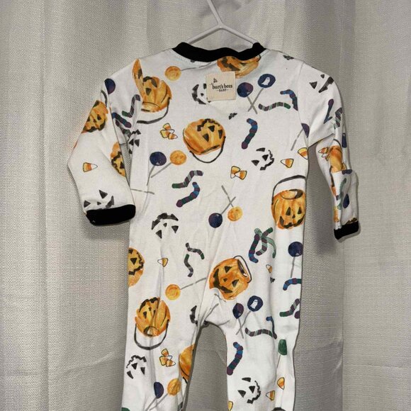 Burt's Bees Baby Long Sleeve Trick Or Treats Footed Coverall, Size 0/3 Month. - Picture 3 of 3